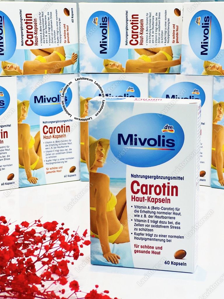 (10/2025) Viên uống chống nắng Mivolis Carotin 60 VIÊN