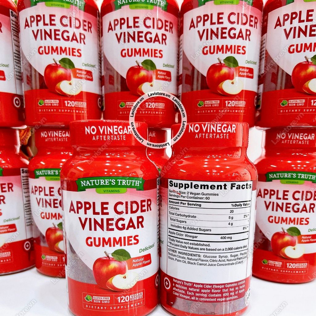 (10/2025) Gummies Giảm cân Giấm Táo Nature's Truth 120v
