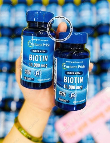 (02/2026) Viên uống BIOTIN 10,000mg Puritan Pride 50v