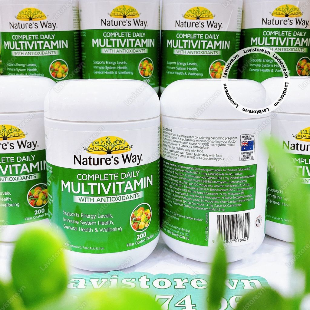 (08/2025) Viên tảo Complete Daily Multivitamin Nautre Way 200v
