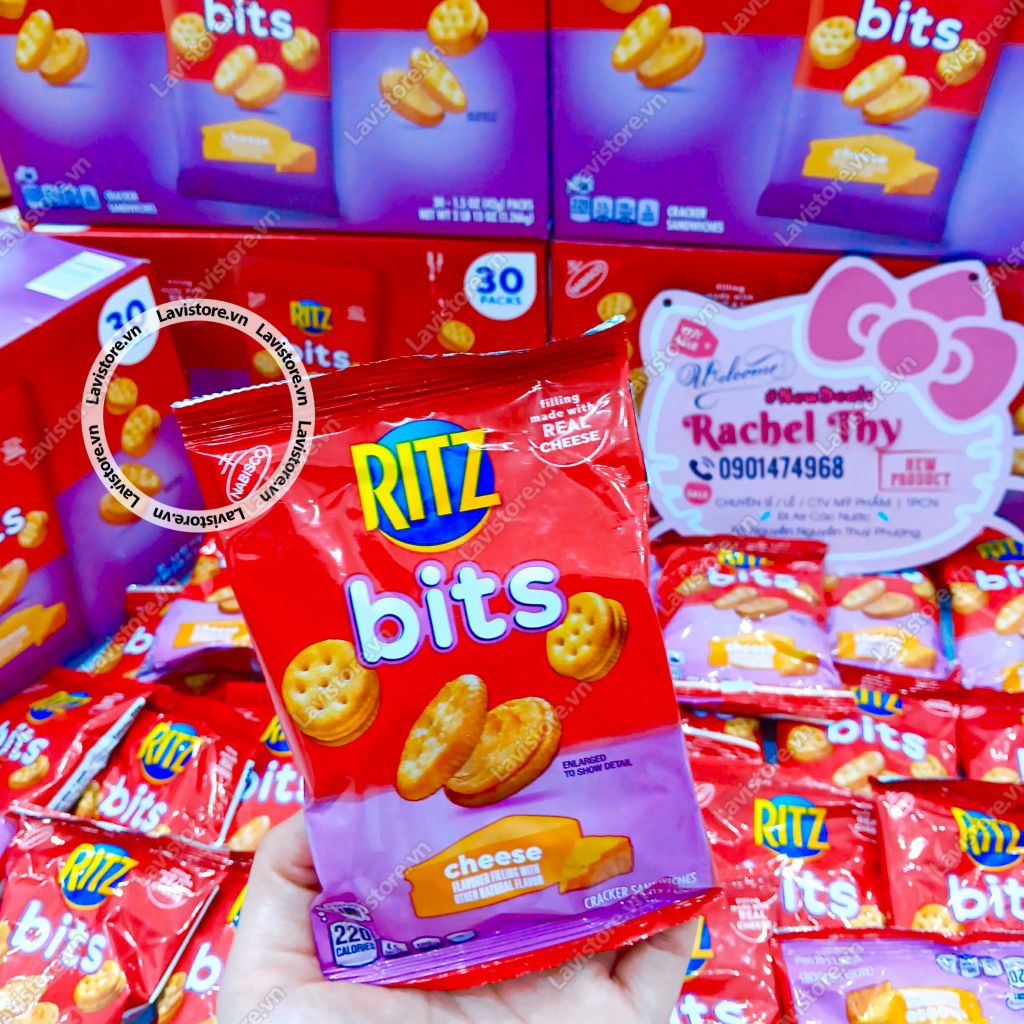 (10/2024) Bánh Nabisco Ritz Bits Cheese 30 gói x 28gr