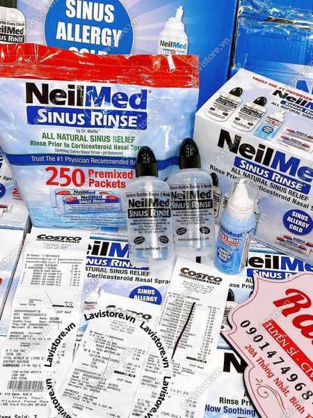 (10/2027) Set rửa mũi NeilMed 250 gói
