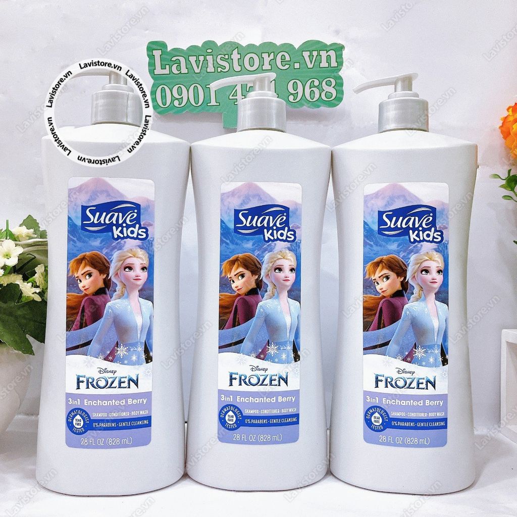 (08/2026) Sữa tắm 3in1 Suave Kids 828ml Spongebob Squa