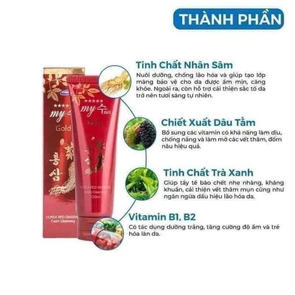 Sữa rửa mặt sâm MY GOLD 130ml