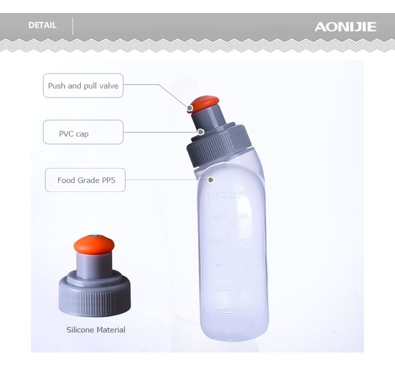  BÌNH NƯỚC THỂ THAO AONIJIE 170ML 250ML DÙNG KẾT HỢP VỚI ĐAI BỤNG CHẠY BỘ AONIJIE E882 E887 E834 