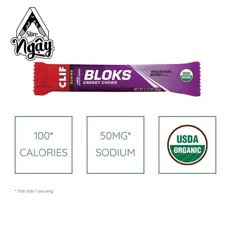  KẸO NĂNG LƯỢNG CLIF BLOKS ENERGY CHEWS 