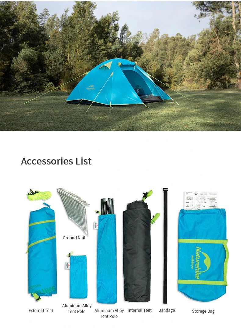  LỀU CẮM TRẠI 2 NGƯỜI NATUREHIKE NH18Z022-P 