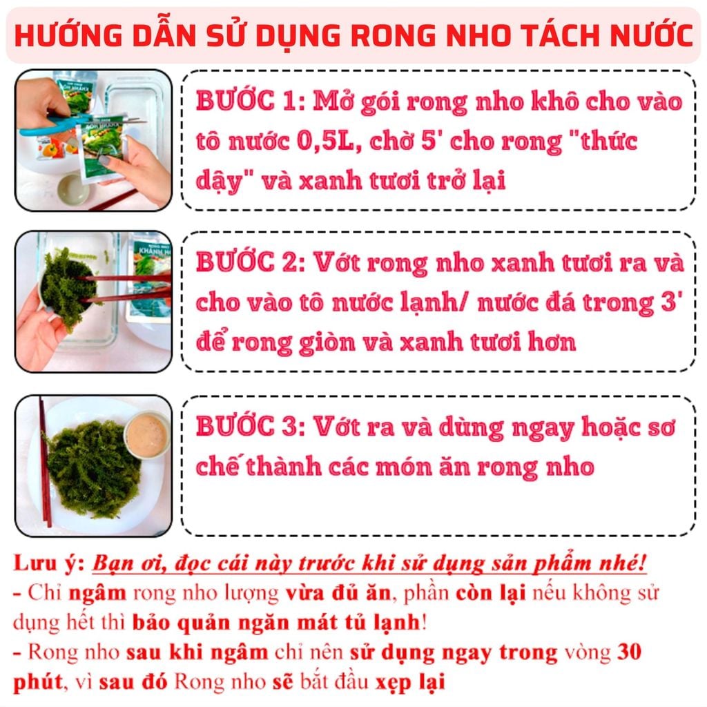 Rong Nho Tách Nước Khánh Hòa | 25G