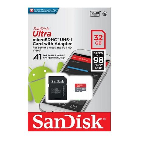 Thẻ Nhớ MicroSDHC SanDisk Ultra 32GB - Tặng kèm bao thẻ