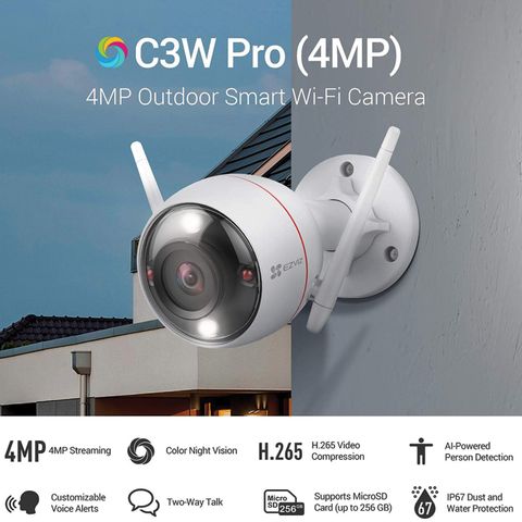 Camera IP Wifi 4MP EZVIZ C3W Pro Color Night