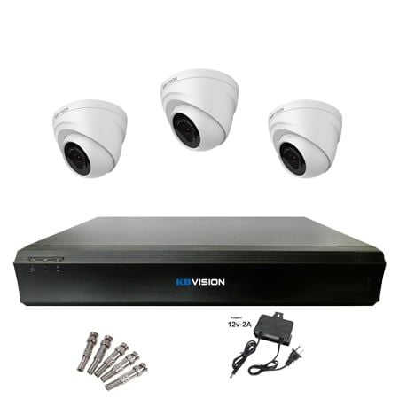 Trọn Bộ 3 Camera Quan Sát KBVISION 2.0 MegaPixel