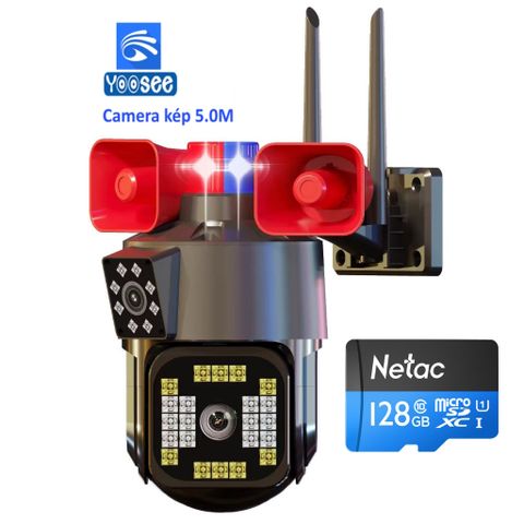 Camera IP Wifi Yossee camera kép 2 camera 5.0MP Quay quét  360 độ,xem đêm có màu, hỗ trợ đàm thoại 2 chiều, hàng chính hãng