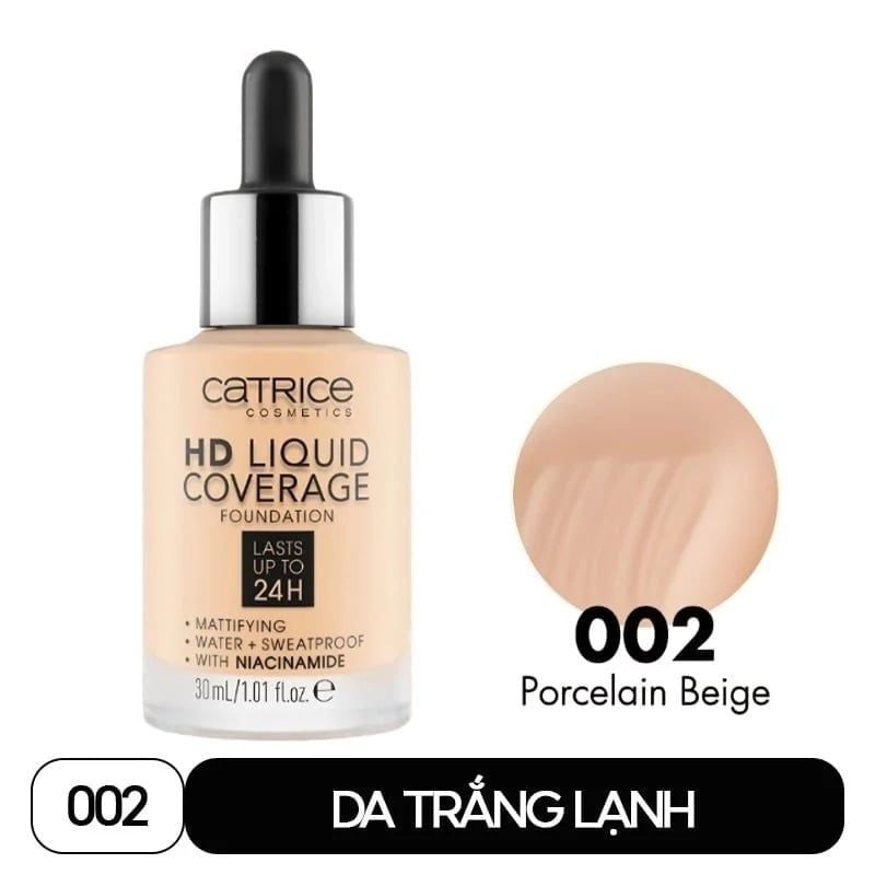 Kem Nền Catrice 24h HD Liquid Coverage Foundation 30ml