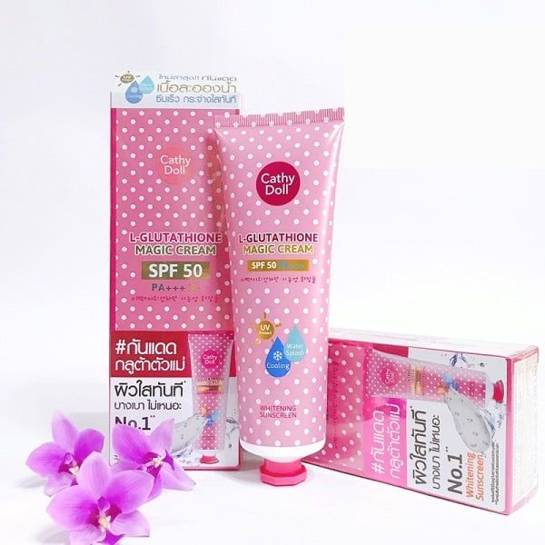 Kem Chống Nắng Dưỡng Trắng Da Cathy Doll L-Glutathione Magic Cream SPF50 PA+++