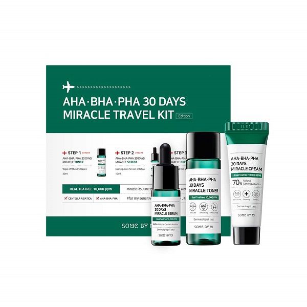 Bộ Kit Some By Mi AHA-BHA-PHA Dành Cho Da Mụn 3 Món 30 Days Travel Kit