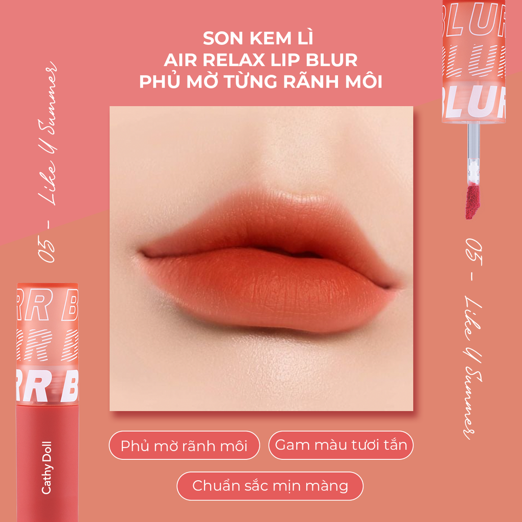 Son Kem Lì Cathy Doll Air Relax Lip Blur 3.5g