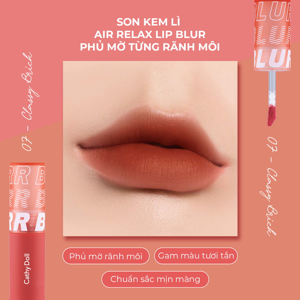 Son Kem Lì Cathy Doll Air Relax Lip Blur 3.5g