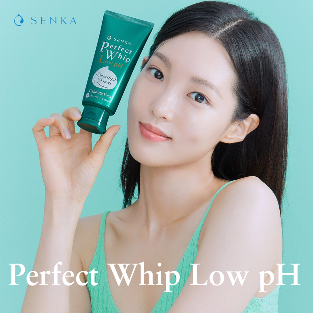 Sữa Rửa Mặt Cho Da Nhạy Cảm Senka Perfect Whip Low pH Calming Cica 100g