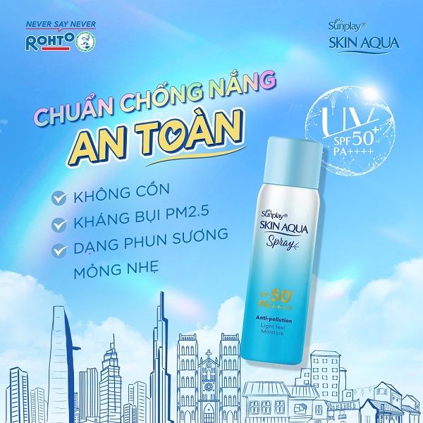 Xịt Chống Nắng Sunplay Skin Aqua Kháng Bụi Mịn Anti Pollution Spray SPF50+ PA++++ 50g
