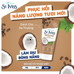 Sữa Rửa Mặt Tẩy Tế Bào Chết Cà Phê & Dừa St.Ives Energizing Coconut & Coffee Face Scrub 170g