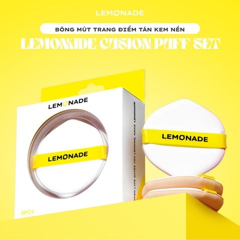 Bộ 3 Bông Phấn Tán Nền Lemonade Cushion Puff Set (3pcs)