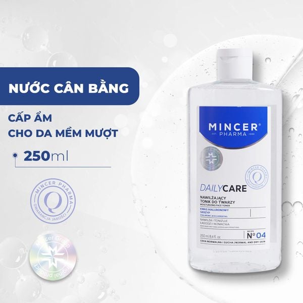 Nước Cân Bằng Cấp Ẩm Mincer Pharma Daily Care Moisturizing Face Toner Hyaluronic Acid 250ml