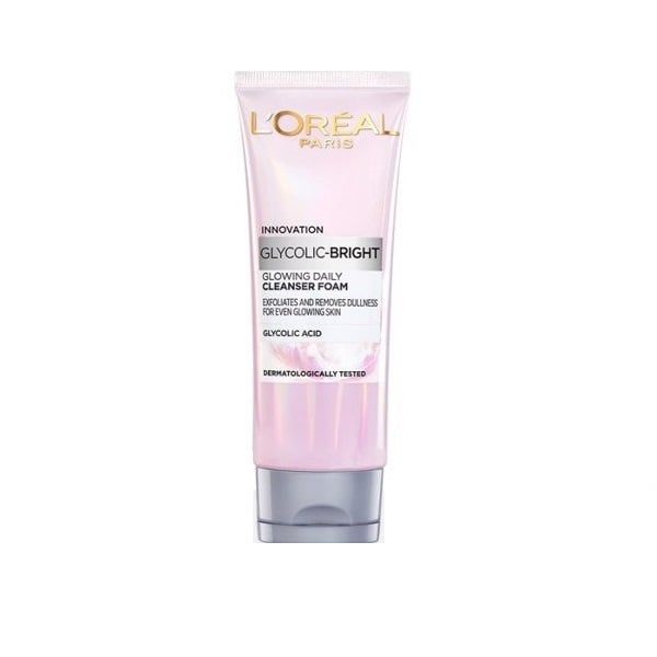 Sữa Rửa Mặt Sáng Da Loreal Paris Glycolic-Bright Glowing Daily Cleanser Foam 100ml