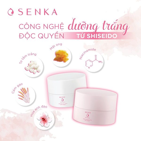 Kem Dưỡng Trắng Da Chống Nắng Ban Ngày Senka White Beauty Glow UV Cream SPF25 PA++ 50g