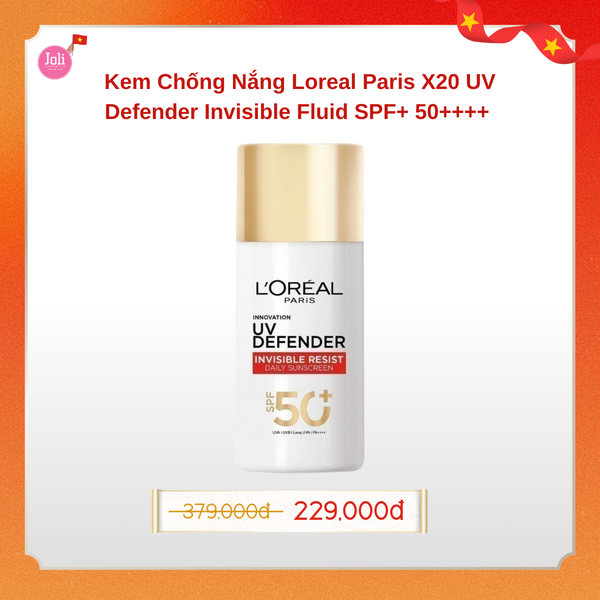 Kem Chống Nắng Loreal Paris X20 UV Defender Serum Invisible Fluid SPF+ 50++++ 50ml