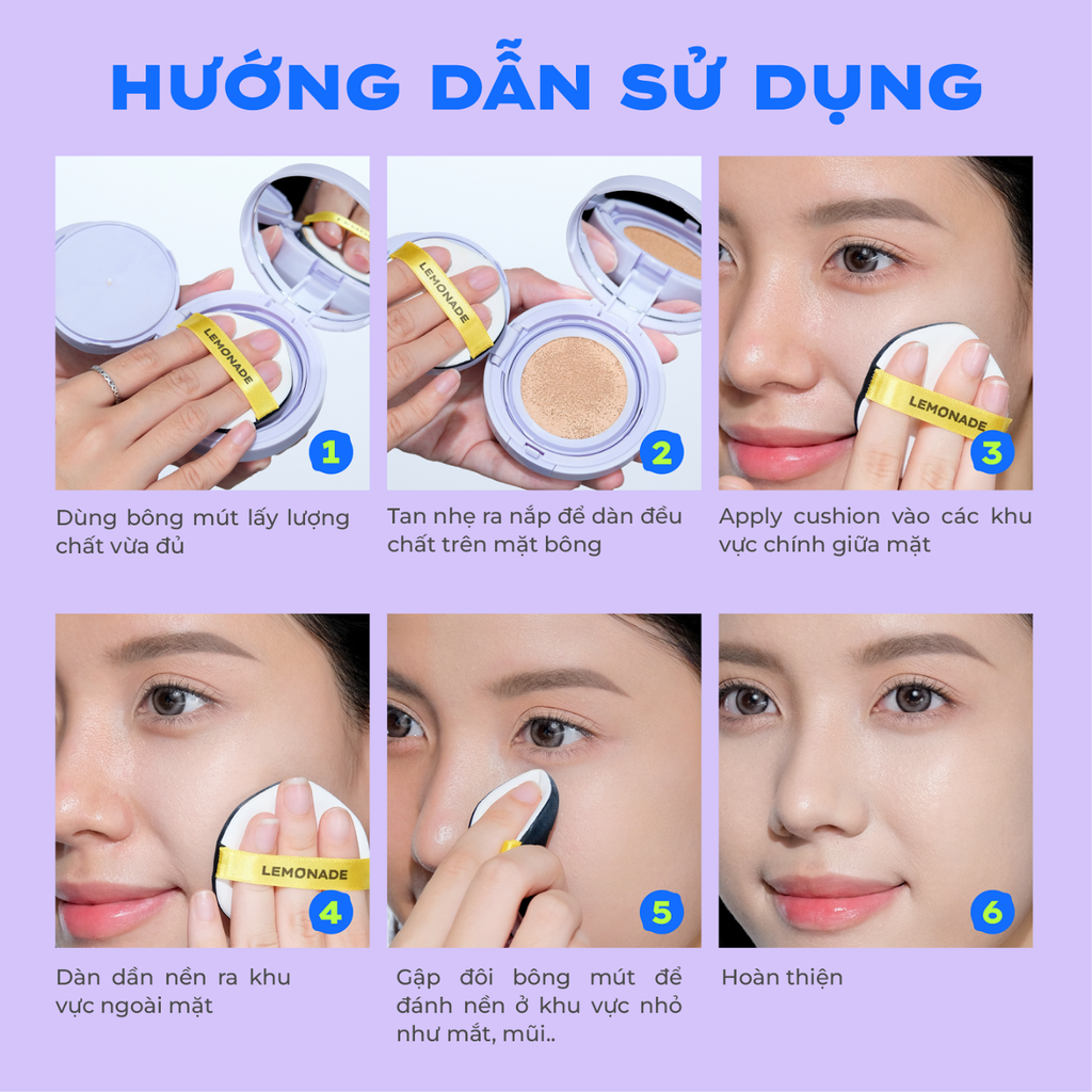 Phấn Nước Kiềm Dầu Lemonade Supermatte No Makeup Cushion 15g
