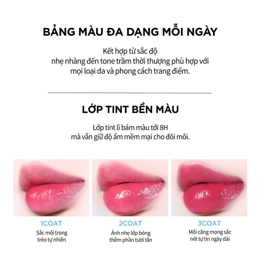 Son Tint Bóng Merzy The Watery Dew Tint 4g (Vỏ Xanh Dương)