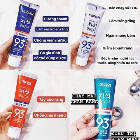 Kem Đánh Răng MEDIAN Dental IQ Tartar Protection Toothpaste 120g