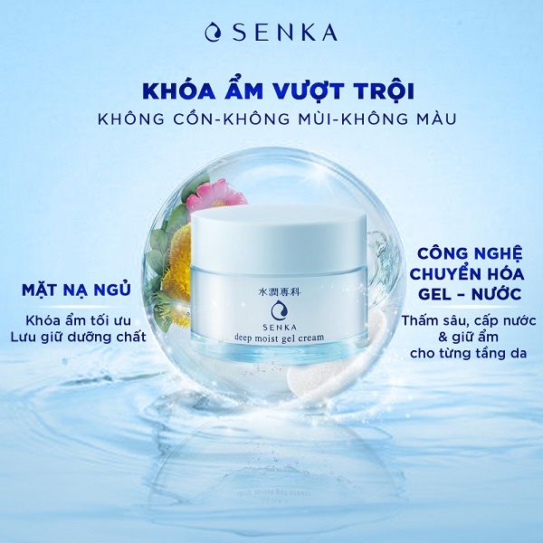 Mặt Nạ Ngủ Senka Cấp Ẩm Dạng Gel 50g Deep Moist Gel Cream