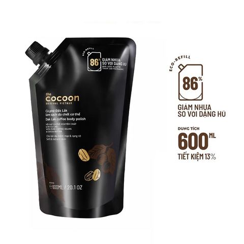 [HÀNG TẶNG] Túi Refill Tẩy Tế Bào Chết Toàn Thân Cocoon Dak Lak Coffee Body Polish 600ml