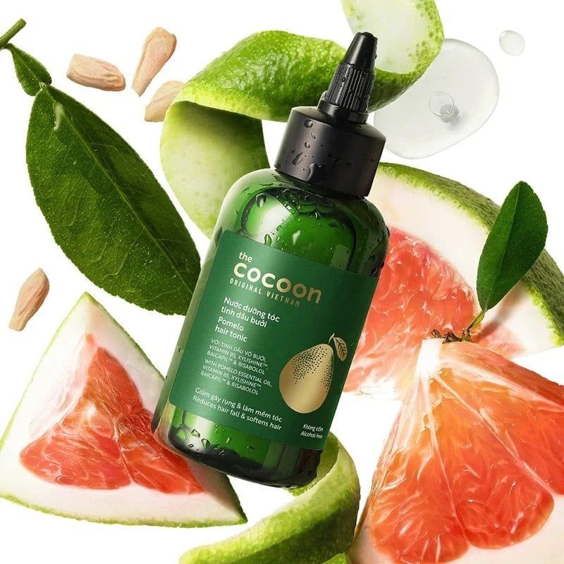 Nước Dưỡng Tóc Giảm Gãy Rụng Và Làm Mềm Tóc Tinh Dầu Bưởi The Cocoon Pomelo Hair Tonic 140ml