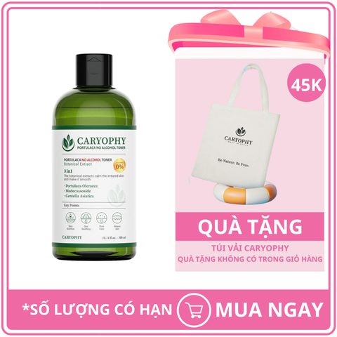 Nước Hoa Hồng Ngừa Mụn Kiềm Dầu Giảm Thâm Caryophy Portulaca Toner 300ml