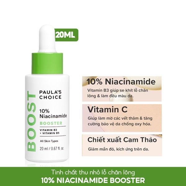 Tinh Chất Se Khít Lỗ Chân Lông,Sáng Da,Mờ Thâm Paula's Choice 10% Niacinamide Booster 20ml