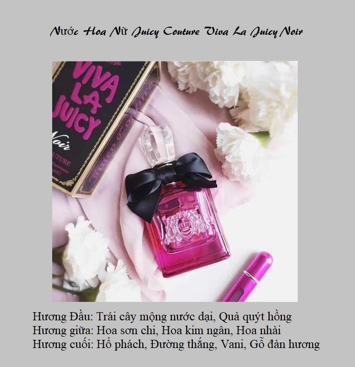 Nước Hoa Nữ Chiết Juicy Couture Viva La Juicy Noir Eau de Parfum 10ml
