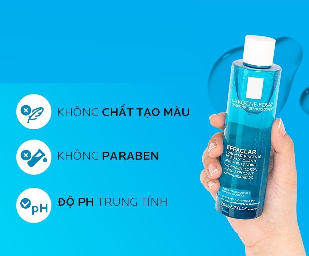 Nước Cân Bằng Cho Da Dầu La Roche-Posay Effaclar Astringent Lotion 200ml