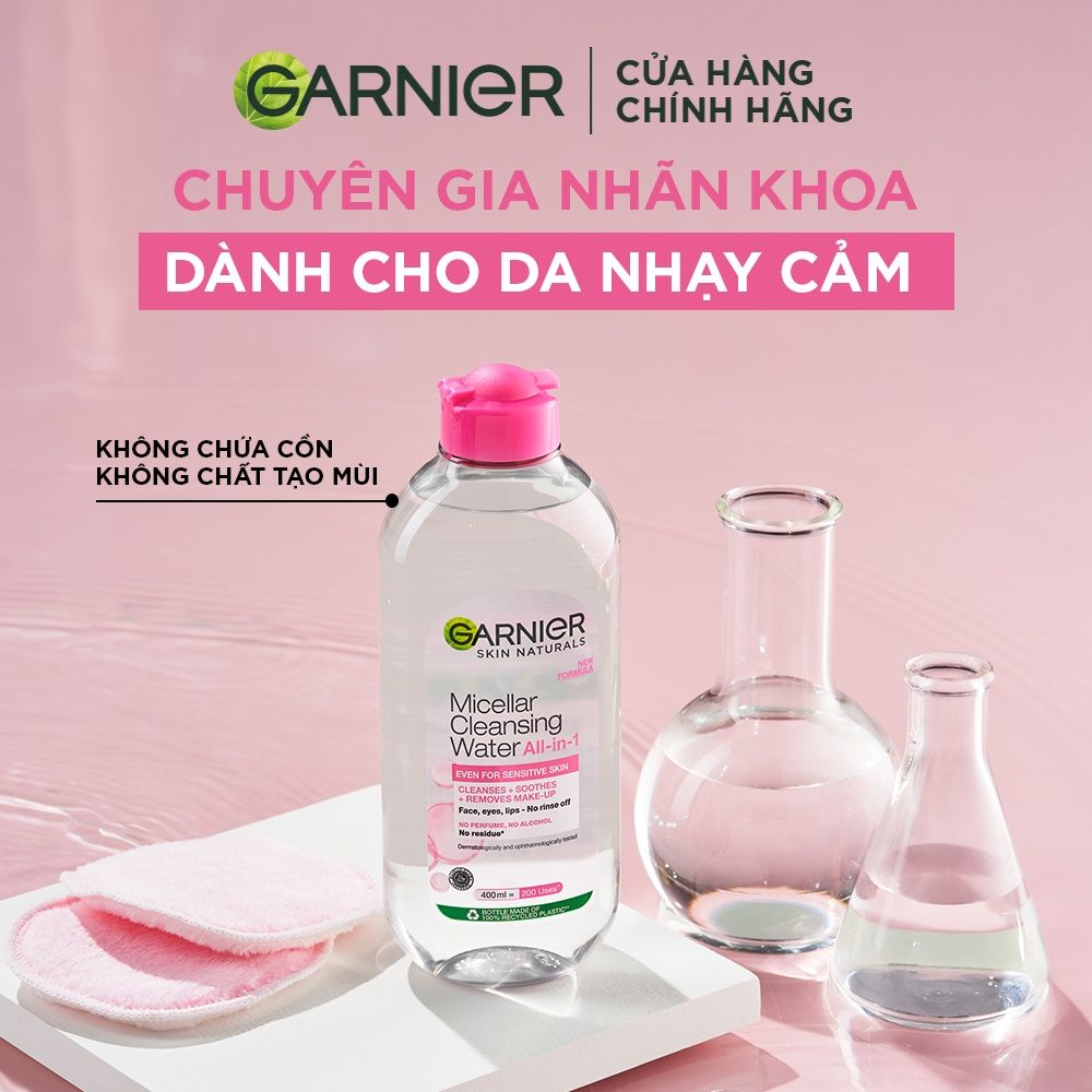 Nước Tẩy Trang Cho Da Nhạy Cảm Garnier Micellar Cleansing Water For Sensitive Skin