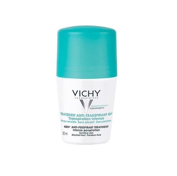 Lăn Khử Mùi Ngăn Mồ Hôi Giữ Khô Thoáng Suốt 48H Vichy Traitement Anti Transpirant 50ml