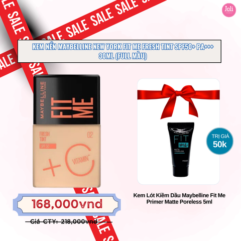 Kem Nền Maybelline New York Fit Me Fresh Tint SPF50+ PA+++ 30ml