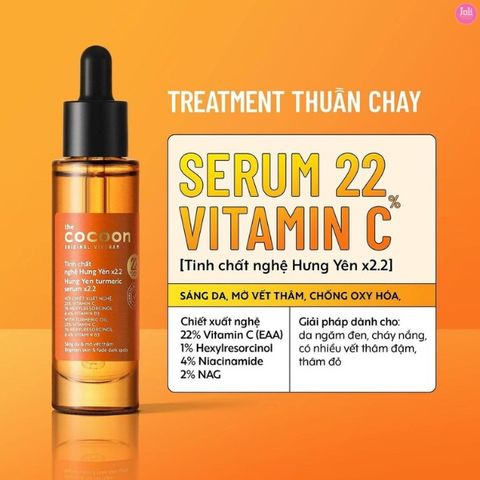 [HÀNG TẶNG] Tinh Chất Làm Sáng Da Mờ Thâm Cocoon Turmeric Serum C22 Vitamin C 30ml