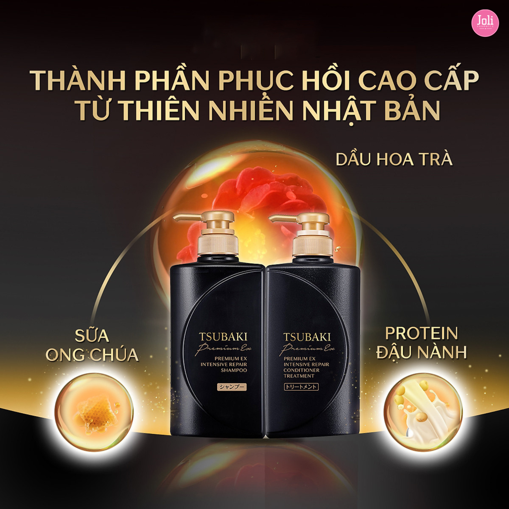 Dầu Xả Phục Hồi Hư Tổn Nặng & Giảm Gãy Rụng Tsubaki Premium EX Intensive Repair Conditioner Treatment 490ml