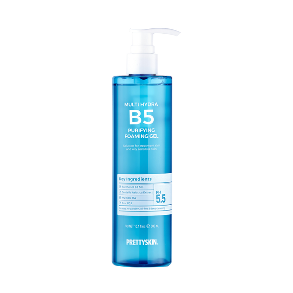 Gel Rửa Mặt Làm Sạch Sâu Prettyskin Multi Hydra B5 Purifying Foaming Gel 300ml