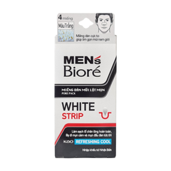 Miếng Dán Mũi Lột Mụn Than Hoạt Tính Biore Pore Pack Black Strip Refreshing Cool 4 Miếng