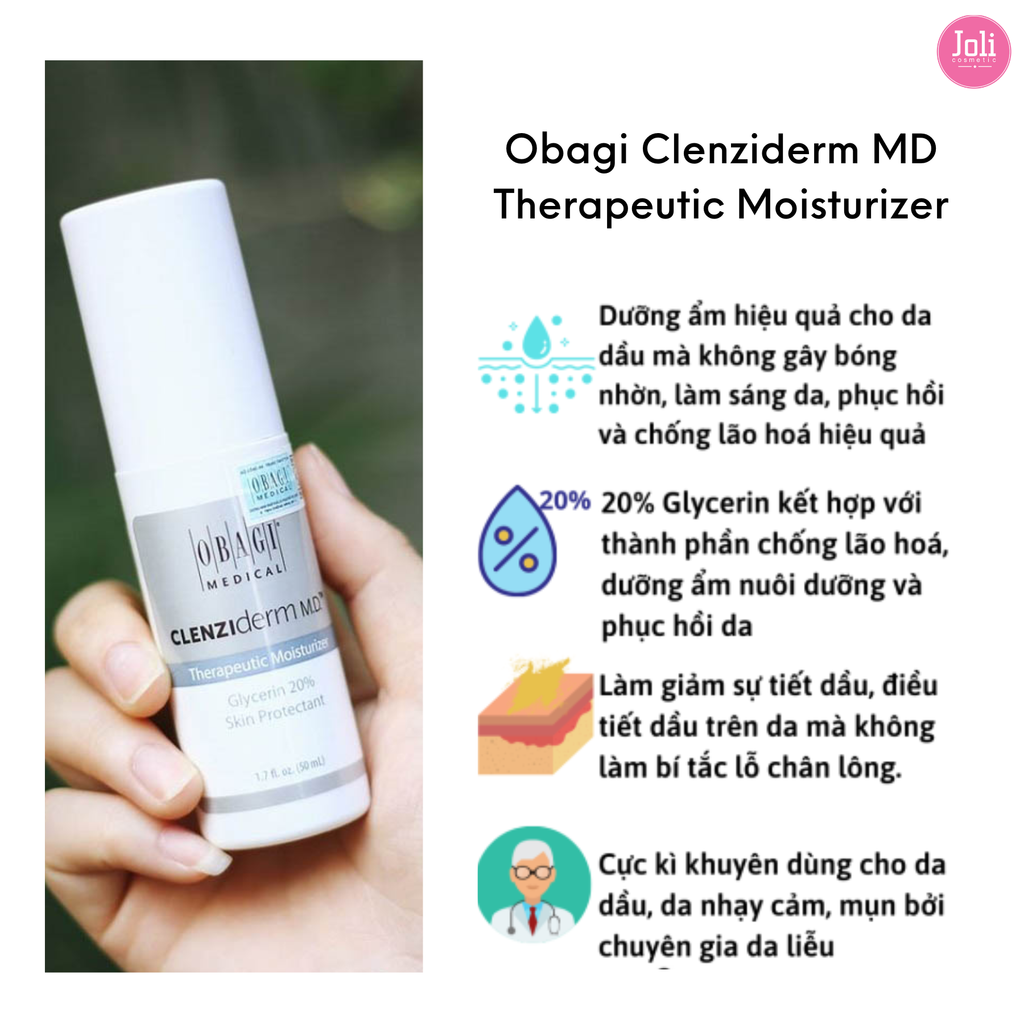 Kem Dưỡng Trị Mụn Phục Hồi Da Obagi Clenziderm MD Therapeutic Moisturizer 50ml