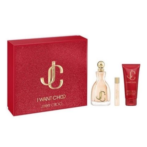 Set Nước Hoa Jimmy Choo I Want Choo EDP 3 Món ( EDP 100ml & EDP 7.5ml & Body Lotion 100ml )