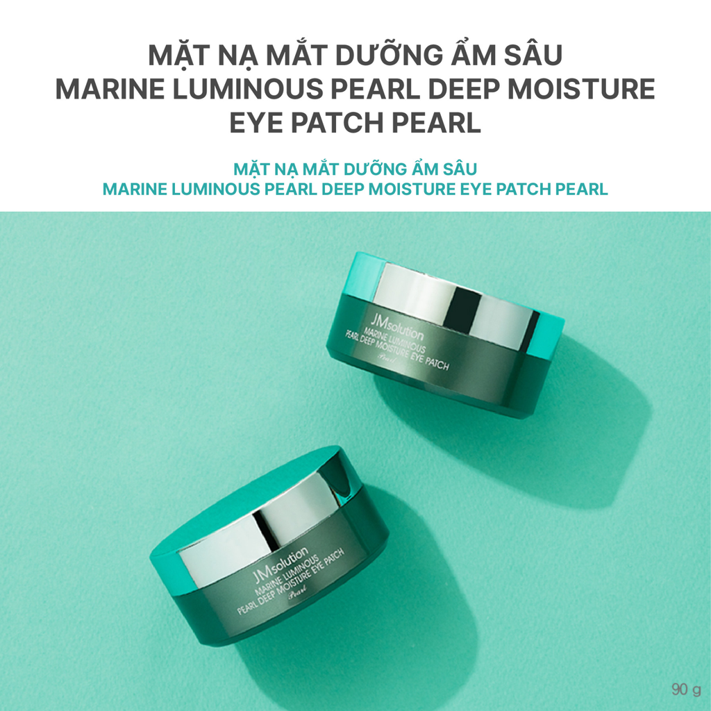 Mặt Nạ Mắt Mờ Quầng Thâm Nếp Nhăn JMsolution Marine Luminous Pearl Deep Moisture Eye Patch 90g
