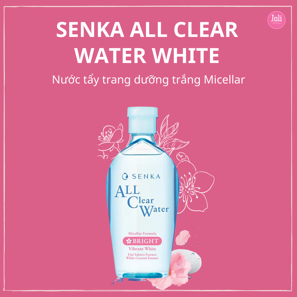 Nước Tẩy Trang Cấp Ẩm Dưỡng Sáng Da Senka All Clear Water Micellar Formula White 230ml